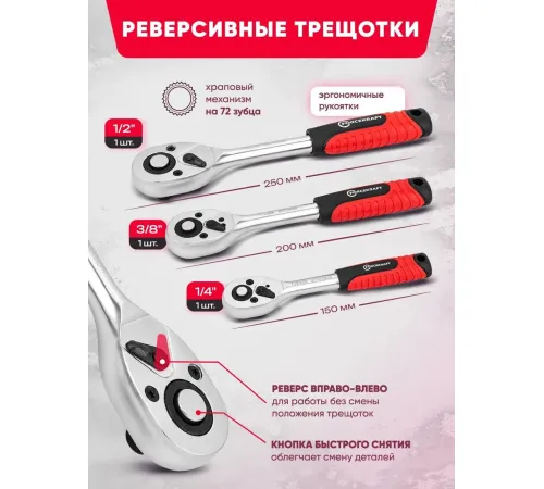 Универсальный набор инструментов ForceKraft FK-38841 Euro 216 предметов