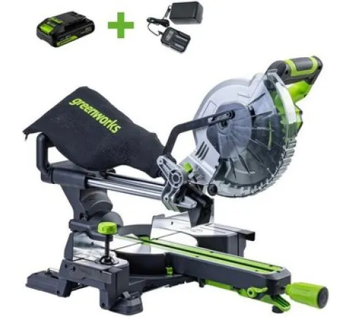 Торцовочная пила Greenworks GD24MS216 1501707UA с 1-им АКБ