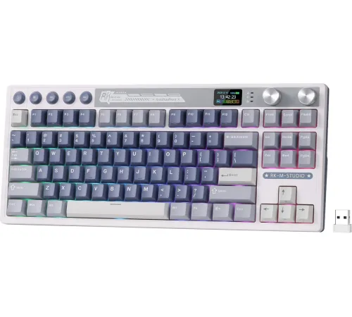 Клавиатура Royal Kludge M87 RGB Ocean Blue RK Cream