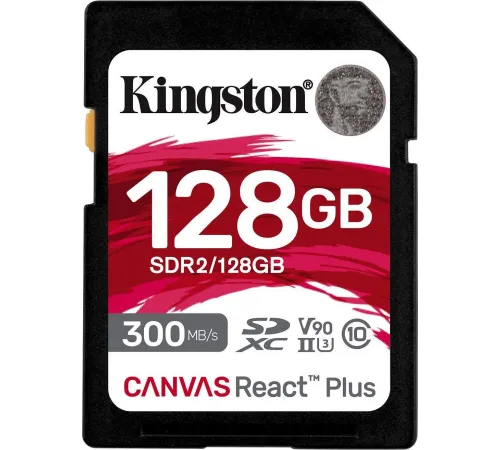 Карта памяти Kingston Canvas React Plus SDXC 128GB SDR2/128GB