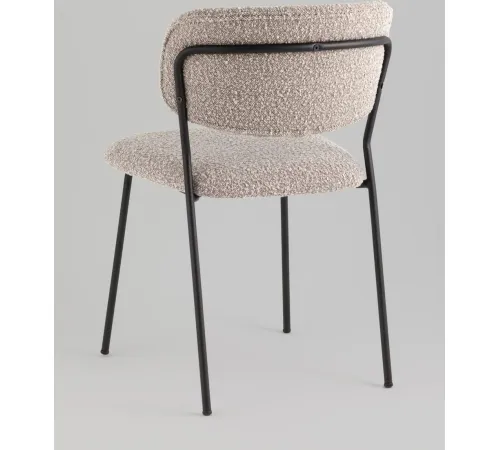 Стул Stool Group Кэрол без подлокотников FDC9003 DC2635-4A grey букле серый/черные ножки