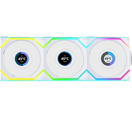 Комплект вентиляторов для корпуса с контроллером Lian Li Uni Fan SL 120 Wireless LCD Reverse G99.12RSLLCD1W3W.R0