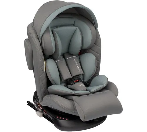 Детское автокресло Indigo Smart Plus Isofix серый/зеленый