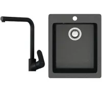 Кухонная мойка Berge BR-4200 + Like F8005022 черный