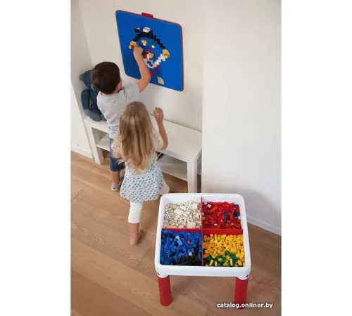 Игровой стол Keter Construction Play Table 227497 красный/синий
