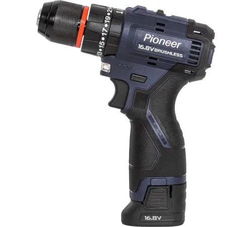Ударная дрель-шуруповерт Pioneer Tools CID-E1602BL-22C с 2-мя АКБ, сумка