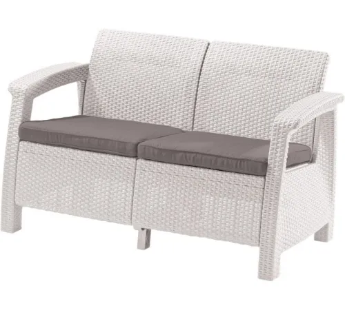 Садовый диван Keter Corfu Love Seat коричневый