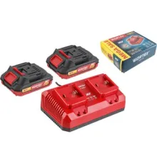 Аккумулятор с зарядным устройством Wortex 2329018 18В/2 x 2 Ah + 18В