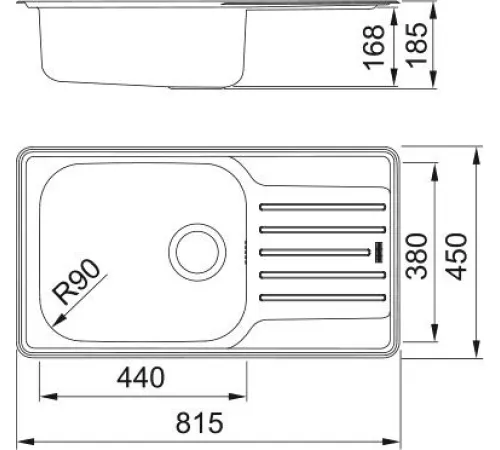Кухонная мойка Franke LNX 611-82 101.0736.118 стальной