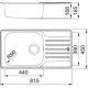 Кухонная мойка Franke LNX 611-82 101.0736.118 стальной