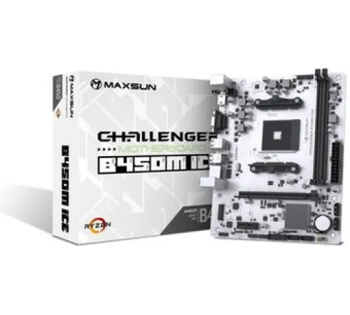 Материнская плата Maxsun Challenger B450M Ice