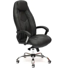 Кресло TetChair Boss Lux иск.кожа, кожзам черный/черный перфорированный 36-6/36-6/06