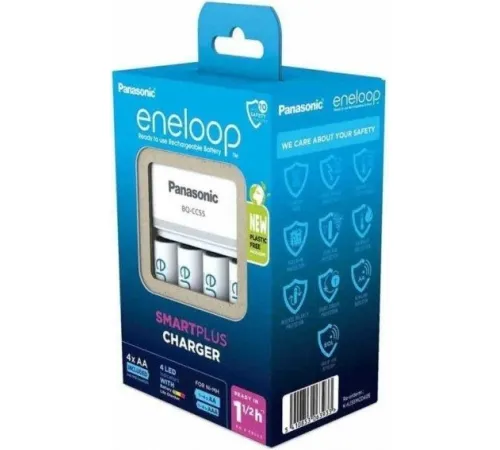 Аккумуляторы + зарядное Panasonic Smart & Quick Charger K-KJ55MCD40E с аккумуляторами