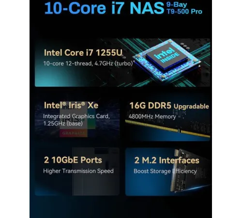 Сетевой накопитель TerraMaster T9-500 Pro