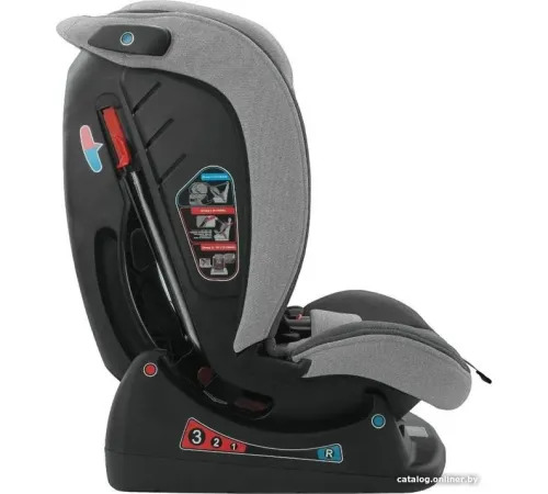 Детское автокресло Indigo Reflex Y913 светло-серый/серый
