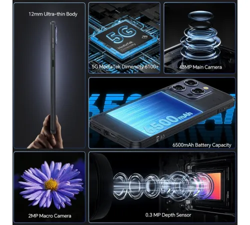 Телефон Oukitel WP52 4GB/256GB черный
