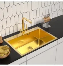 Кухонная мойка ARFEKA ECO AR 700*500 GOLD PVD NANO