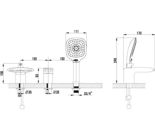 Смеситель  Lemark STATUS LM4445C