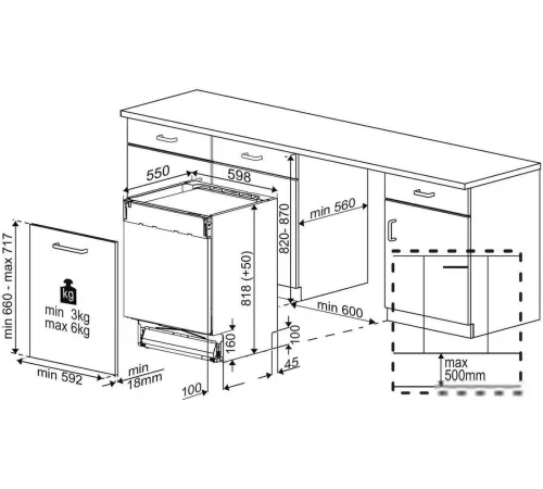 Встраиваемая посудомоечная машина Hotpoint HI 4D66 DW