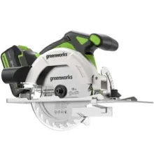 Дисковая циркулярная пила Greenworks GD24CS165 1501607CUG с 1-им АКБ