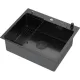 Кухонная мойка ARFEKA ECO AR мойка 600*500 POP-UP, коландер F, дозатор BLACK DECOR VOLCANIC ROCK