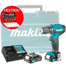 Дрель-шуруповерт Makita DF333DYX14 с 2-мя АКБ, кейс +набор оснастки
