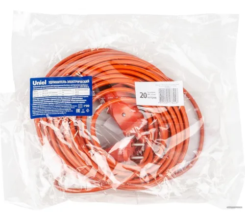 Удлинитель Uniel YX10-101 /UCK-1N/2x1,00/20M/O ORANGE UL-00010794