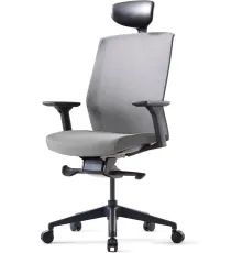 Кресло Bestuhl J1 Black Pl с подголовником серый