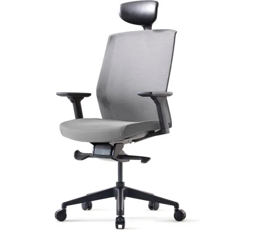 Кресло Bestuhl J1 Black Pl с подголовником серый