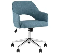 Офисное кресло Stool Group Кларк Clarkson Tweed Blue рогожка, синий