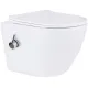 Унитаз подвесной Roxen Antares Bidet в комплекте с инсталляцией StounFix Dual Fresh 6 в 1 968457 кнопка: брашированное золото