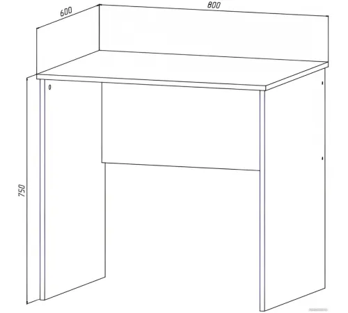 Стол МДК СП1 800x600x750 дуб млечный