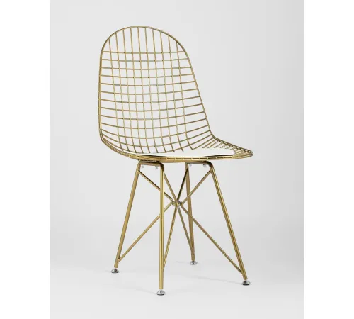 Стул Stool Group Eiffel золотой/белая подушка