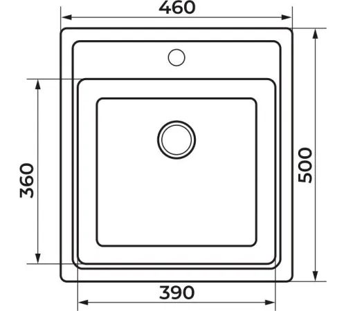 Кухонная мойка Granrus GR-460 белый