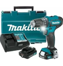 Ударная дрель-шуруповерт Makita HP333DWAE с 2-мя АКБ, кейс