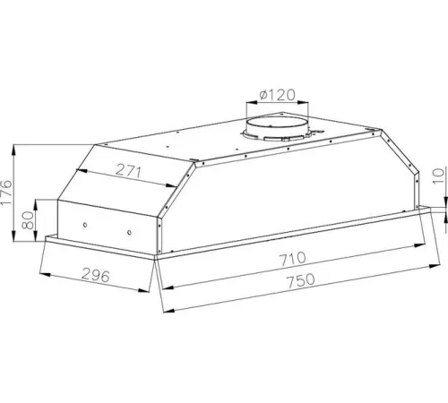Кухонная вытяжка Schtoff TDM 75 Inox нержавеющая сталь