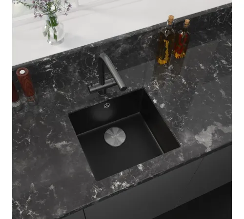 Кухонная мойка ZorG Fast 44 Premium black metallic