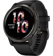 Умные часы Garmin Venu 2 сланцевая нержавеющая сталь/черный
