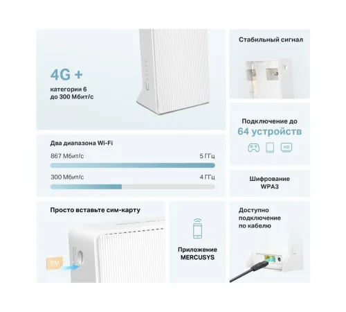4G Wi-Fi роутер Mercusys MB230-4G