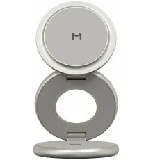 Беспроводное зарядное Magssory Signature Disc Pro для Apple 3 в 1 WCH073 титановый