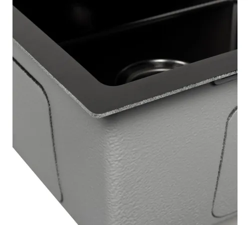 Кухонная мойка ARFEKA ECO AR 450*450 BLACK PVD NANO DECOR MILLET GRAINS настольная