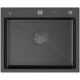 Кухонная мойка ARFEKA Eco AR 600*500 POP-UP BLACK PVD NANO DECOR VOLCANIC ROCK