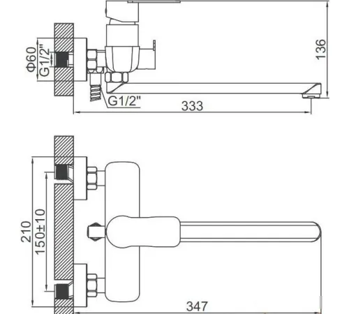 Смеситель Ledeme L72218B