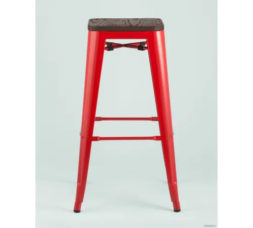 Табурет Stool Group TOLIX WOOD барный красный глянцевый