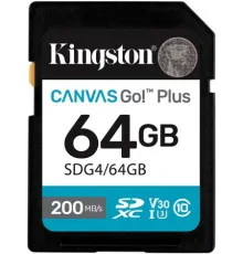 Карта памяти Kingston Canvas Go! Plus SDXC 64GB SDG4/64GB