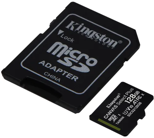 Карта памяти Kingston Canvas Select Plus microSDXC 128GB SDCS2/128GB с адаптером