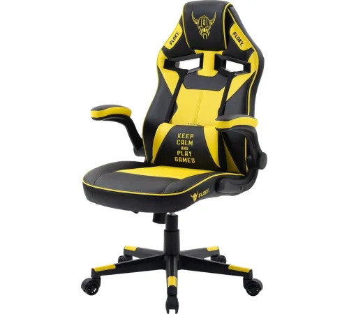 Игровое геймерское кресло FLOKY Asgard Yellow-Black желтый/черный
