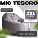 Кресло-мешок Mio Tesoro Poparada XXL PO-60x80-S серебристый