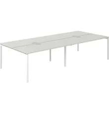 Офисный стол Norden 320х143.8х75 SG.256.SH.44.WH белый/серый бархат