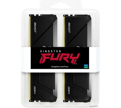 Оперативная память Kingston FURY Beast RGB 2x32ГБ DDR4 3200 МГц KF432C16BB2AK2/64